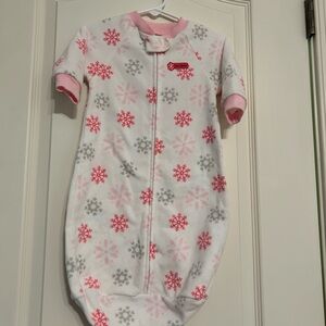 Carter's Pink and Gray Snowflake Sleep Sack
